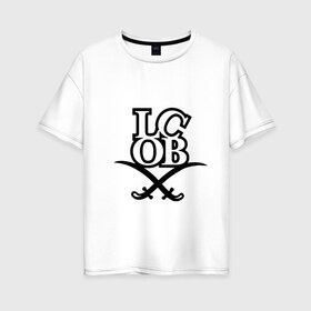 Женская футболка хлопок Oversize с принтом LCOB (The Lost Children Of Babylon) в Санкт-Петербурге, 100% хлопок | свободный крой, круглый ворот, спущенный рукав, длина до линии бедер
 | gangsta | gansta | hip | hip hop | hop | rap | рэп | рэпчина | хип | хип хоп | хипхоп | хоп