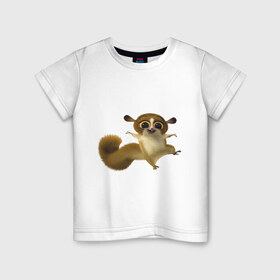 Детская футболка хлопок с принтом Морт - Мадагаскар в Санкт-Петербурге, 100% хлопок | круглый вырез горловины, полуприлегающий силуэт, длина до линии бедер | madagaskar | мадагаскар | морт