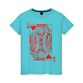 Женская футболка хлопок с принтом Гангста король в Санкт-Петербурге, 100% хлопок | прямой крой, круглый вырез горловины, длина до линии бедер, слегка спущенное плечо | 