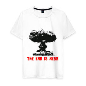 Мужская футболка хлопок с принтом 2012 - Конец близок в Санкт-Петербурге, 100% хлопок | прямой крой, круглый вырез горловины, длина до линии бедер, слегка спущенное плечо. | атомная бомба | бомба | взрыв | катастрофа | конец близок | ядерный взрыв
