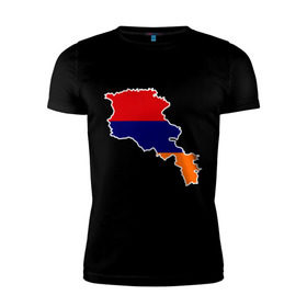 Мужская футболка премиум с принтом Armenia map в Санкт-Петербурге, 92% хлопок, 8% лайкра | приталенный силуэт, круглый вырез ворота, длина до линии бедра, короткий рукав | armenia | armenia map | armenia mapкарта армении | map | армения | армения карта | армянин