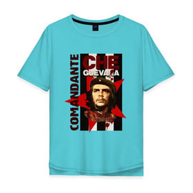 Мужская футболка хлопок Oversize с принтом Che Guevara (4) в Санкт-Петербурге, 100% хлопок | свободный крой, круглый ворот, “спинка” длиннее передней части | че гевара