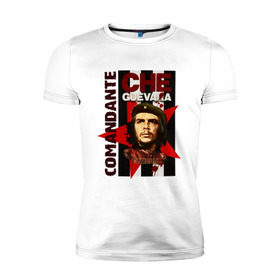 Мужская футболка премиум с принтом Che Guevara (4) в Санкт-Петербурге, 92% хлопок, 8% лайкра | приталенный силуэт, круглый вырез ворота, длина до линии бедра, короткий рукав | че гевара