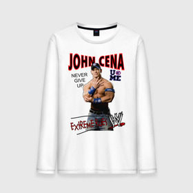 Мужской лонгслив хлопок с принтом John Cena Extreme Rules в Санкт-Петербурге, 100% хлопок |  | wwe | бои без правил | джон сина