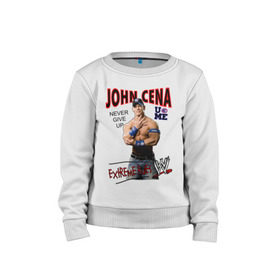Детский свитшот хлопок с принтом John Cena Extreme Rules в Санкт-Петербурге, 100% хлопок | круглый вырез горловины, эластичные манжеты, пояс и воротник | wwe | бои без правил | джон сина