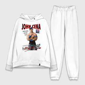 Женский костюм хлопок Oversize с принтом John Cena Extreme Rules в Санкт-Петербурге,  |  | wwe | бои без правил | джон сина
