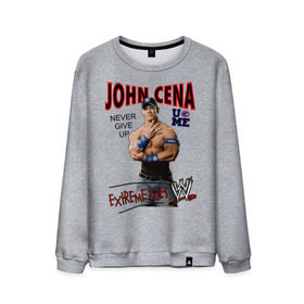 Мужской свитшот хлопок с принтом John Cena Extreme Rules в Санкт-Петербурге, 100% хлопок |  | wwe | бои без правил | джон сина