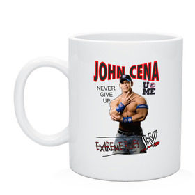 Кружка с принтом John Cena Extreme Rules в Санкт-Петербурге, керамика | объем — 330 мл, диаметр — 80 мм. Принт наносится на бока кружки, можно сделать два разных изображения | джон сина