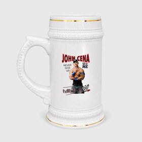 Кружка пивная с принтом John Cena Extreme Rules в Санкт-Петербурге,  керамика (Материал выдерживает высокую температуру, стоит избегать резкого перепада температур) |  объем 630 мл | Тематика изображения на принте: джон сина