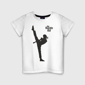 Детская футболка хлопок с принтом Карате пацан в Санкт-Петербурге, 100% хлопок | круглый вырез горловины, полуприлегающий силуэт, длина до линии бедер | Тематика изображения на принте: карате пацан | каратэ пацан