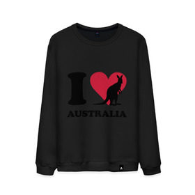 Мужской свитшот хлопок с принтом I love Australia в Санкт-Петербурге, 100% хлопок |  | i love | i love australia | кенгуру | я люблю | я люблю австралию