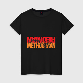 Женская футболка хлопок с принтом Method Man & Redman - How High в Санкт-Петербурге, 100% хлопок | прямой крой, круглый вырез горловины, длина до линии бедер, слегка спущенное плечо | 