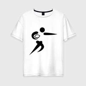 Женская футболка хлопок Oversize с принтом Регби в Санкт-Петербурге, 100% хлопок | свободный крой, круглый ворот, спущенный рукав, длина до линии бедер
 | американский футбол | регби