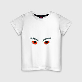 Детская футболка хлопок с принтом Кошачьи глаза (2) в Санкт-Петербурге, 100% хлопок | круглый вырез горловины, полуприлегающий силуэт, длина до линии бедер | Тематика изображения на принте: глаза. взгляд | кошачьи глаза
