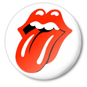 Значок с принтом The Rolling Stones (2) в Санкт-Петербурге,  металл | круглая форма, металлическая застежка в виде булавки | rolling stones