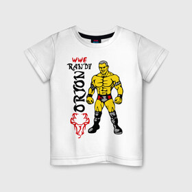 Детская футболка хлопок с принтом WWE Randy ORTON в Санкт-Петербурге, 100% хлопок | круглый вырез горловины, полуприлегающий силуэт, длина до линии бедер | mixfight | wwe | бои без правил | микс файт | миксфайт | рестлер | рэнди