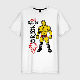 Мужская футболка премиум с принтом WWE Randy ORTON в Санкт-Петербурге, 92% хлопок, 8% лайкра | приталенный силуэт, круглый вырез ворота, длина до линии бедра, короткий рукав | mixfight | wwe | бои без правил | микс файт | миксфайт | рестлер | рэнди