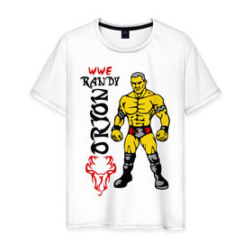Мужская футболка хлопок с принтом WWE Randy ORTON в Санкт-Петербурге, 100% хлопок | прямой крой, круглый вырез горловины, длина до линии бедер, слегка спущенное плечо. | mixfight | wwe | бои без правил | микс файт | миксфайт | рестлер | рэнди