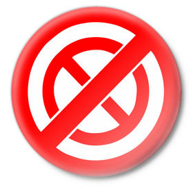 Значок с принтом Запрещено запрещать в Санкт-Петербурге,  металл | круглая форма, металлическая застежка в виде булавки | запрет | запретить | запрещать | запрещено | знаки