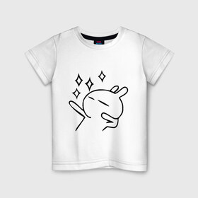 Детская футболка хлопок с принтом Disco rabbit в Санкт-Петербурге, 100% хлопок | круглый вырез горловины, полуприлегающий силуэт, длина до линии бедер | Тематика изображения на принте: disco rabbit | диско кролик | дискотека | кролик