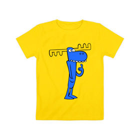 Детская футболка хлопок с принтом Лось в Санкт-Петербурге, 100% хлопок | круглый вырез горловины, полуприлегающий силуэт, длина до линии бедер | happy tree friends | лось