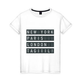 Женская футболка хлопок с принтом New York - Тагил в Санкт-Петербурге, 100% хлопок | прямой крой, круглый вырез горловины, длина до линии бедер, слегка спущенное плечо | tnt | наша russia | наша раша | тагил | тнт