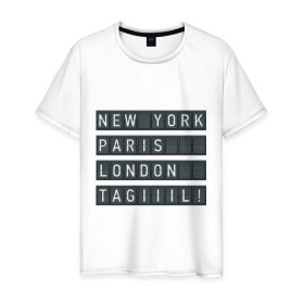Мужская футболка хлопок с принтом New York - Тагил в Санкт-Петербурге, 100% хлопок | прямой крой, круглый вырез горловины, длина до линии бедер, слегка спущенное плечо. | tnt | наша russia | наша раша | тагил | тнт