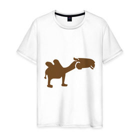 Мужская футболка хлопок с принтом Navy camel в Санкт-Петербурге, 100% хлопок | прямой крой, круглый вырез горловины, длина до линии бедер, слегка спущенное плечо. | camel | egyptian | navy camel | верблюд | египет | каир | кэмл | тур в египет | туризм
