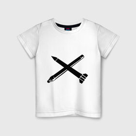 Детская футболка хлопок с принтом Зенитно ракетных войск в Санкт-Петербурге, 100% хлопок | круглый вырез горловины, полуприлегающий силуэт, длина до линии бедер | 