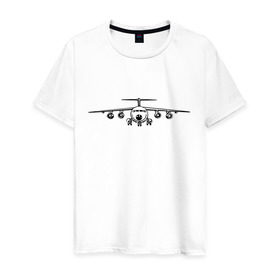 Мужская футболка хлопок с принтом Авиация (2) в Санкт-Петербурге, 100% хлопок | прямой крой, круглый вырез горловины, длина до линии бедер, слегка спущенное плечо. | Тематика изображения на принте: авиаторы | авиация | армия | ввс | россия | самолет
