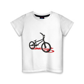 Детская футболка хлопок с принтом BMX 1 в Санкт-Петербурге, 100% хлопок | круглый вырез горловины, полуприлегающий силуэт, длина до линии бедер | bmx | велик | вело | велогонки | велорейсинг | велосипед | спортивный велосипед | фрирайд | эктрим