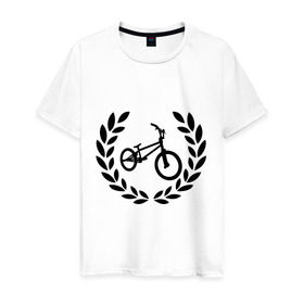 Мужская футболка хлопок с принтом BMX 2 в Санкт-Петербурге, 100% хлопок | прямой крой, круглый вырез горловины, длина до линии бедер, слегка спущенное плечо. | bmx | велик | вело | велогонки | велорейсинг | велосипед | спортивный велосипед | фрирайд | эктрим