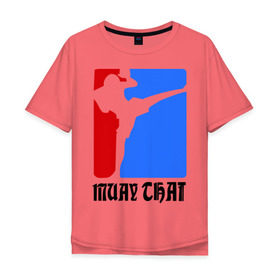 Мужская футболка хлопок Oversize с принтом Muay Thai (Муай Тай) в Санкт-Петербурге, 100% хлопок | свободный крой, круглый ворот, “спинка” длиннее передней части | емельяненко