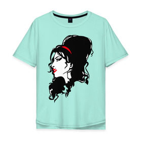 Мужская футболка хлопок Oversize с принтом Amy Winehouse в Санкт-Петербурге, 100% хлопок | свободный крой, круглый ворот, “спинка” длиннее передней части | Тематика изображения на принте: живая музыка | импровизация | певица | певица эми уайнхаус.джаз | саксофон