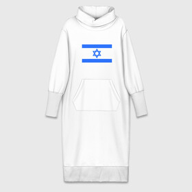 Платье удлиненное хлопок с принтом Флаг Израиля в Санкт-Петербурге,  |  | israel | израиль | флаг
