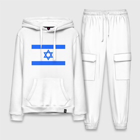 Мужской костюм хлопок с толстовкой с принтом Флаг Израиля в Санкт-Петербурге,  |  | israel | израиль | флаг
