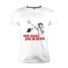 Мужская футболка премиум с принтом Джексон жив! (2) в Санкт-Петербурге, 92% хлопок, 8% лайкра | приталенный силуэт, круглый вырез ворота, длина до линии бедра, короткий рукав | майкл джексон