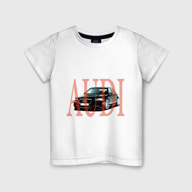 Детская футболка хлопок с принтом audi 1 в Санкт-Петербурге, 100% хлопок | круглый вырез горловины, полуприлегающий силуэт, длина до линии бедер | audi | авто | автомобильные | ауди | ауди 1 | аудюха | машины | тачки