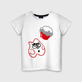 Детская футболка хлопок с принтом Пироженка в Санкт-Петербурге, 100% хлопок | круглый вырез горловины, полуприлегающий силуэт, длина до линии бедер | вкусное | вкуснотища | вкусняшка | десерт | печенье | пирожное | сладкое | сладость