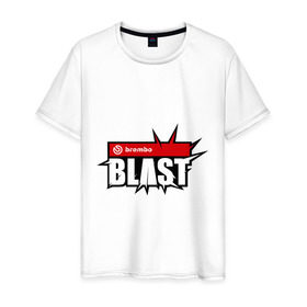 Мужская футболка хлопок с принтом Brembo BLAST 1 в Санкт-Петербурге, 100% хлопок | прямой крой, круглый вырез горловины, длина до линии бедер, слегка спущенное плечо. | blast | brembo | brembo blast | бласт