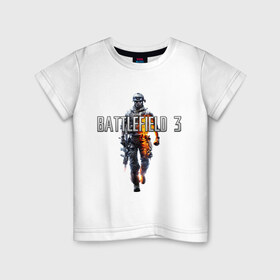 Детская футболка хлопок с принтом Battlefield 3 в Санкт-Петербурге, 100% хлопок | круглый вырез горловины, полуприлегающий силуэт, длина до линии бедер | battlefield | компьютерные игры