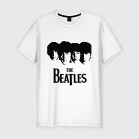 Мужская футболка премиум с принтом The Beatles в Санкт-Петербурге, 92% хлопок, 8% лайкра | приталенный силуэт, круглый вырез ворота, длина до линии бедра, короткий рукав | 60s | 60е | beatles | rock | битлз | битлы | леннон | ленон | макартни | музыка | ретро | рок