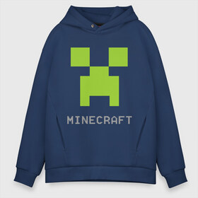 Мужское худи Oversize хлопок с принтом Minecraft logo grey (3) в Санкт-Петербурге, френч-терри — 70% хлопок, 30% полиэстер. Мягкий теплый начес внутри —100% хлопок | боковые карманы, эластичные манжеты и нижняя кромка, капюшон на магнитной кнопке | Тематика изображения на принте: крипер