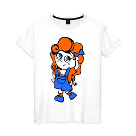 Женская футболка хлопок с принтом Хулиганка в Санкт-Петербурге, 100% хлопок | прямой крой, круглый вырез горловины, длина до линии бедер, слегка спущенное плечо | девочка | девченка | девчонка | девчушка | малышка | хулиганка