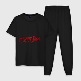 Мужская пижама хлопок с принтом My Dying Bride logo в Санкт-Петербурге, 100% хлопок | брюки и футболка прямого кроя, без карманов, на брюках мягкая резинка на поясе и по низу штанин
 | Тематика изображения на принте: bandmy | metal