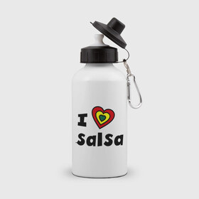 Бутылка спортивная с принтом Я люблю сальсу в Санкт-Петербурге, металл | емкость — 500 мл, в комплекте две пластиковые крышки и карабин для крепления | Тематика изображения на принте: bachata | i love | i love salsa | lambada | latina | salsa | бачата | ламбада | латина | латиноамериканская музыка | латиноамериканские танцы | сальса | танго | танец | танцы | ча ча ча | я люблю | я люблю сальсу