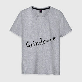 Мужская футболка хлопок с принтом Grindcore в Санкт-Петербурге, 100% хлопок | прямой крой, круглый вырез горловины, длина до линии бедер, слегка спущенное плечо. | Тематика изображения на принте: grindcore | грайндкор | рок