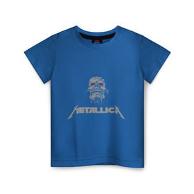 Детская футболка хлопок с принтом Metallica scool в Санкт-Петербурге, 100% хлопок | круглый вырез горловины, полуприлегающий силуэт, длина до линии бедер | металлика