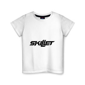 Детская футболка хлопок с принтом Skillet logotip в Санкт-Петербурге, 100% хлопок | круглый вырез горловины, полуприлегающий силуэт, длина до линии бедер | skillet | toplanding | альтернативный рок | лого | логотип | рок | рок группа | рок группы | симфонический рок | христианский рок
