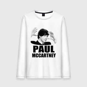 Мужской лонгслив хлопок с принтом Paul McCartney (Пол МакКартни) в Санкт-Петербурге, 100% хлопок |  | beatles | mccartney | the beatles | битлз | битлс | битлы | маккартни